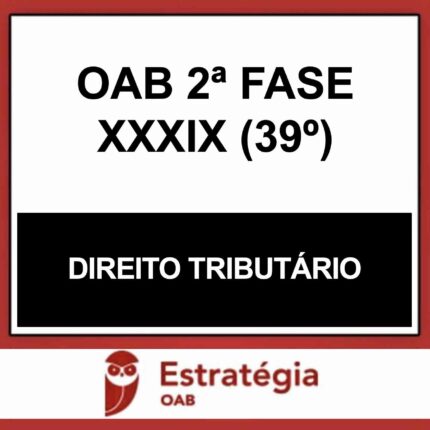 Rateio OAB 2 Fase 39 Direito Tributário Estratégia 2023