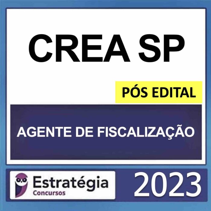 Rateio CREA SP Agente de Fiscalização Pós Edital Estratégia 2023