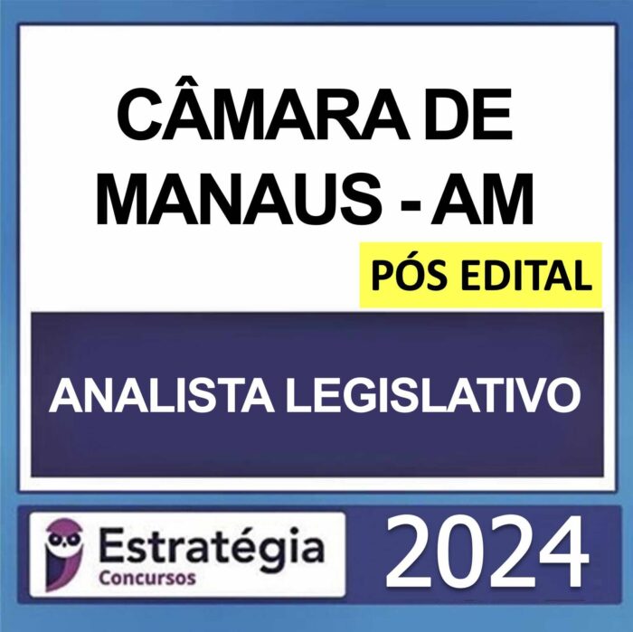 rateio camara de manaus analista legislativo 2024 capa