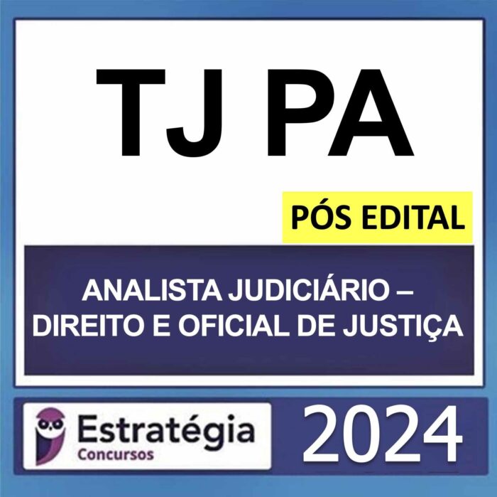 rateio tj pa analista judiciario direito oficial de justica 2024 pos capa